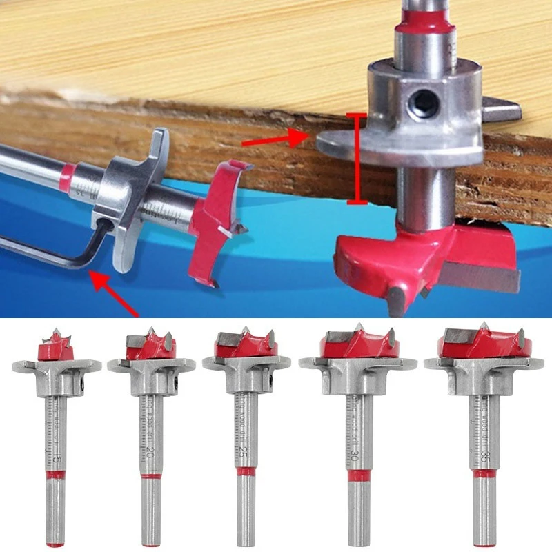 

Регулируемые карбидные сверла 15-40 мм, Открыватель отверстий на шарнире, сверло, набор для открывания отверстий в деревообработке, резак для деревообработки