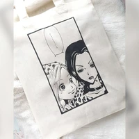 womens bags fashion bag 2022 nana anime canvas bag harajuku shopper bag aesthetic shoulder bags tote bag border collie eco bga