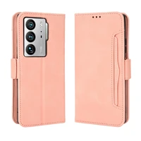 for zte axon 40 ultra wallet flip style skin feel leather phone cover for axon 30 axon 20 with separate card slot