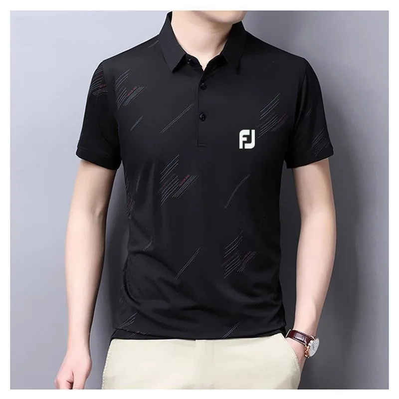 New Fashion Men's Polo Shirts Short Sleeve T-Shirts Summer Lapel Shirts Loose Casual Polo Shirts Men's Korean Clothing