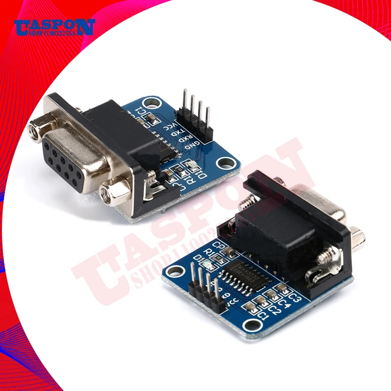 

5pcs MAX3232 RS232 to TTL Serial Port Converter Module DB9 Connector MAX232 new