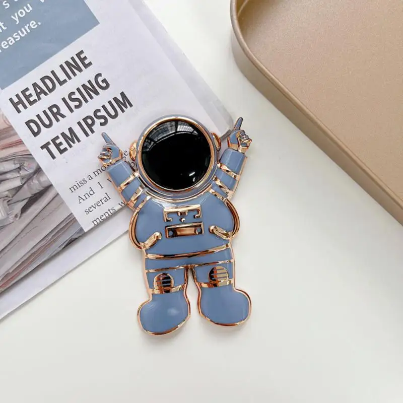 

Cartoon Astronaut Bracket Universal Astronaut Stand 6d Plating Multifunctional Phone Girp For Cell Phone Stand Accessory Folding
