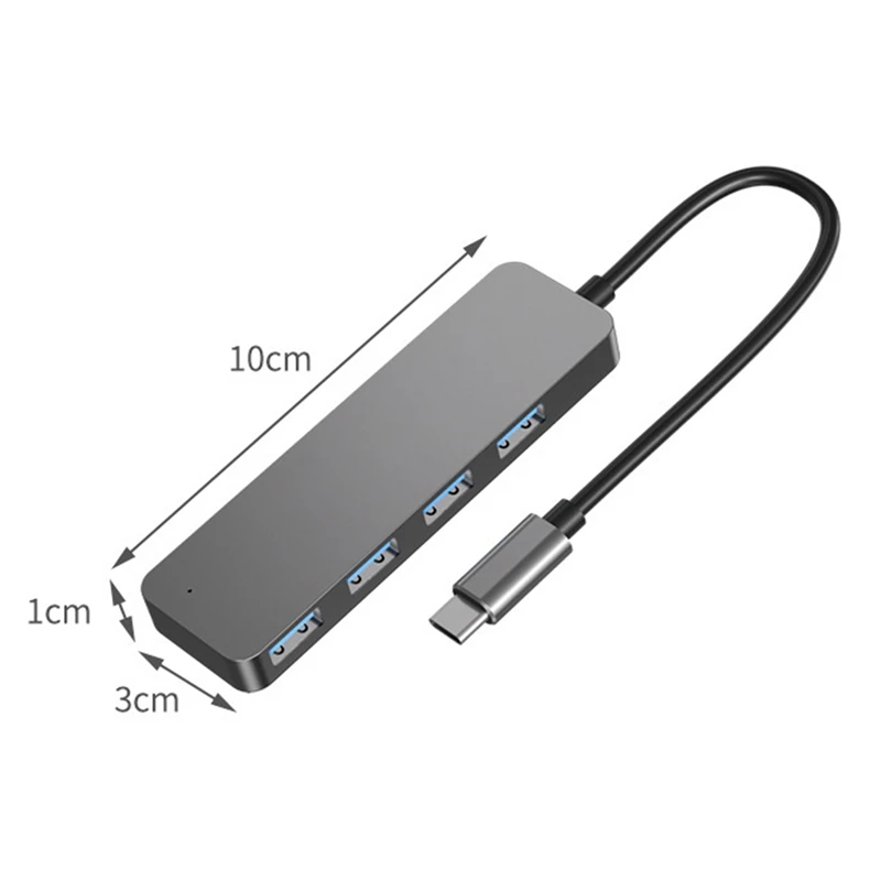 Type C HUB 4 Ports USB 3.0 Adaptor Splitter 5Gbps High-Speed Transmission Docking Station For Laptops |