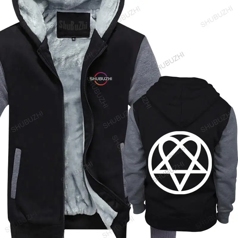 

men winter warm hoodie casual streetwear jacket New HIM H.I.M. Filigree Gold Heartagram Image Official mens hoody Oversized