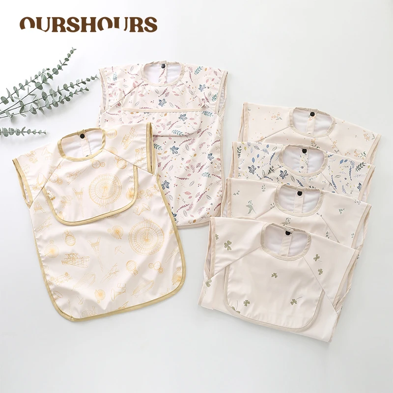 

Baby Waterproof Bibs Sleeveless Toddler Cartoon Print Burp Cloth Newborn Supplementary Food Blouse Accessories Anti-dirty Apron