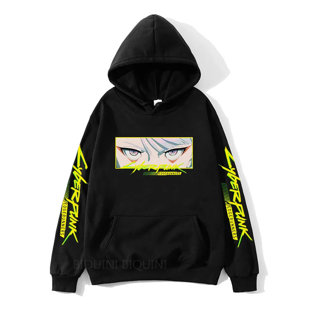 

Sweat à capuche à manches longues unisexe, Streetwear Harajuku, Style Hip Hop, Cyberpunk, Edgerunners, Lucy Eyes