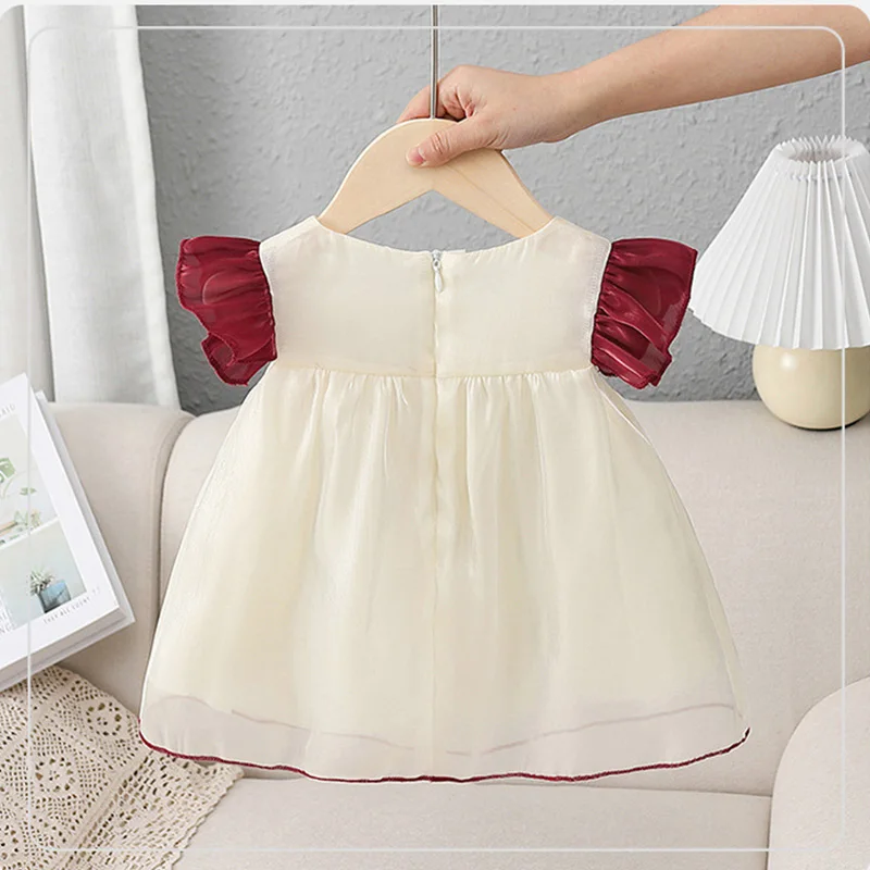 Летняя детская одежда новое платье для маленьких девочек модное принцессы с