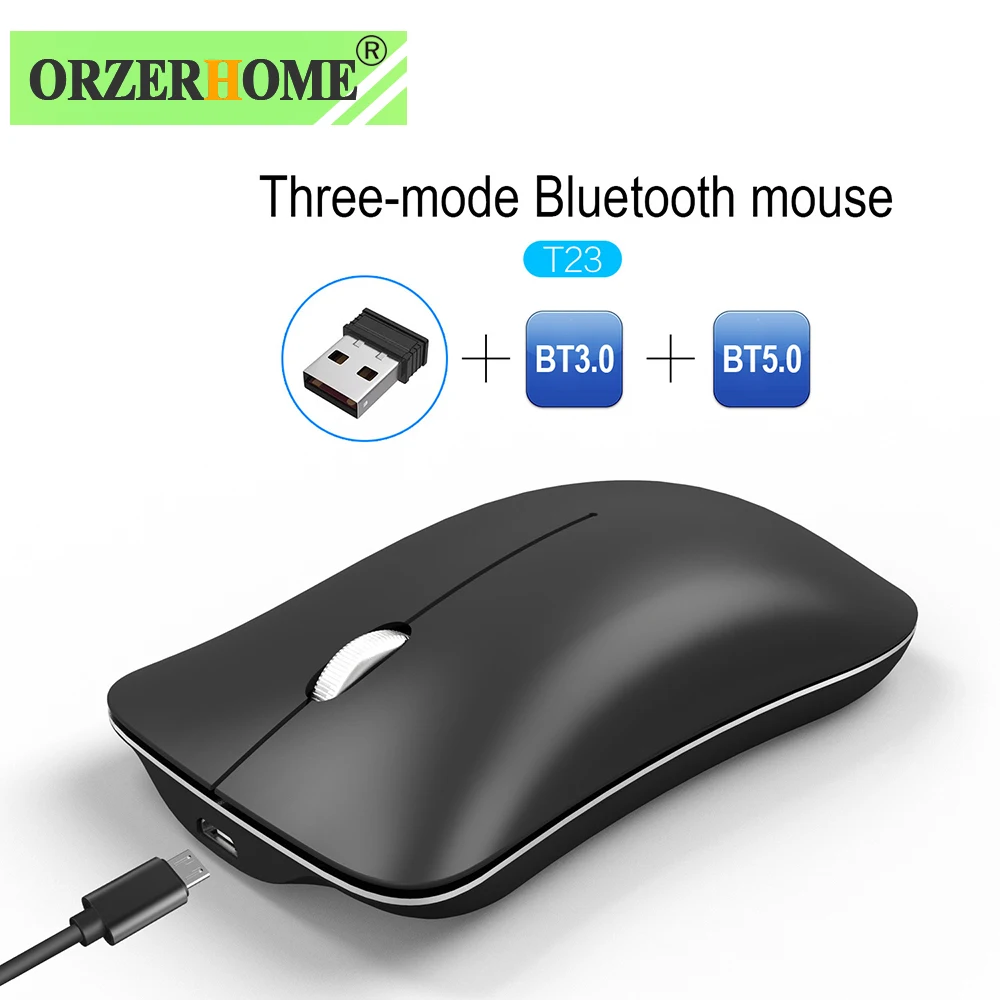 

Беспроводная мышь ORZERHOME, 3 режима, Bluetooth 3,0/5.0, 2,4 ГГц