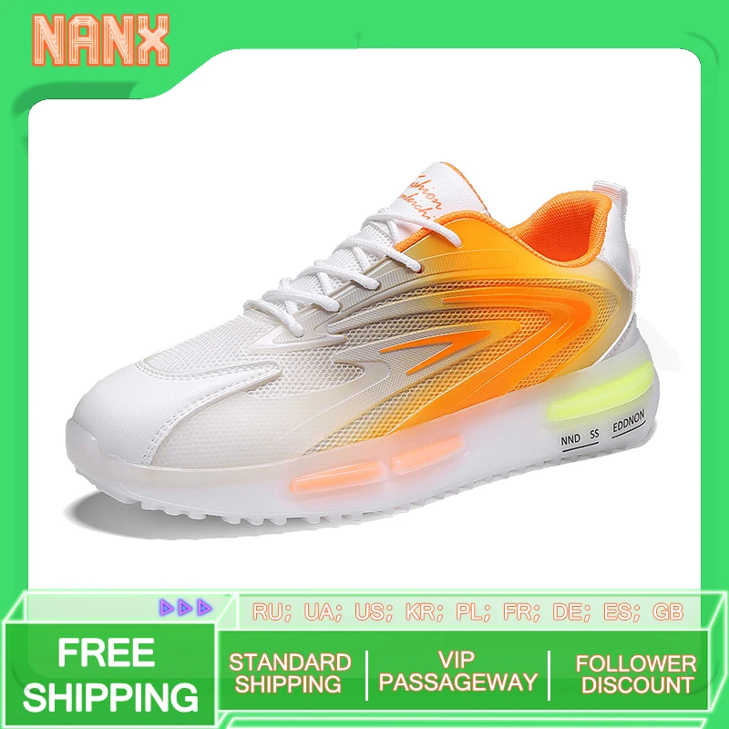 

Men's Shoes Summer 2022 Men's Mesh Breathable Running Shoes Youth Leisure Versatile Design Trendy Cool Dad Shoes Rubber Casual