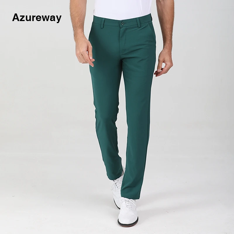 

Брюки для гольфа Azureway мужские, тонкие дышащие спортивные длинные брюки, облегающие эластичные штаны, весна-лето