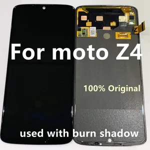 Original Used For Motorola Moto Z4 LCD Display Touch Screen Digitizer Assembly Replacement With Burn