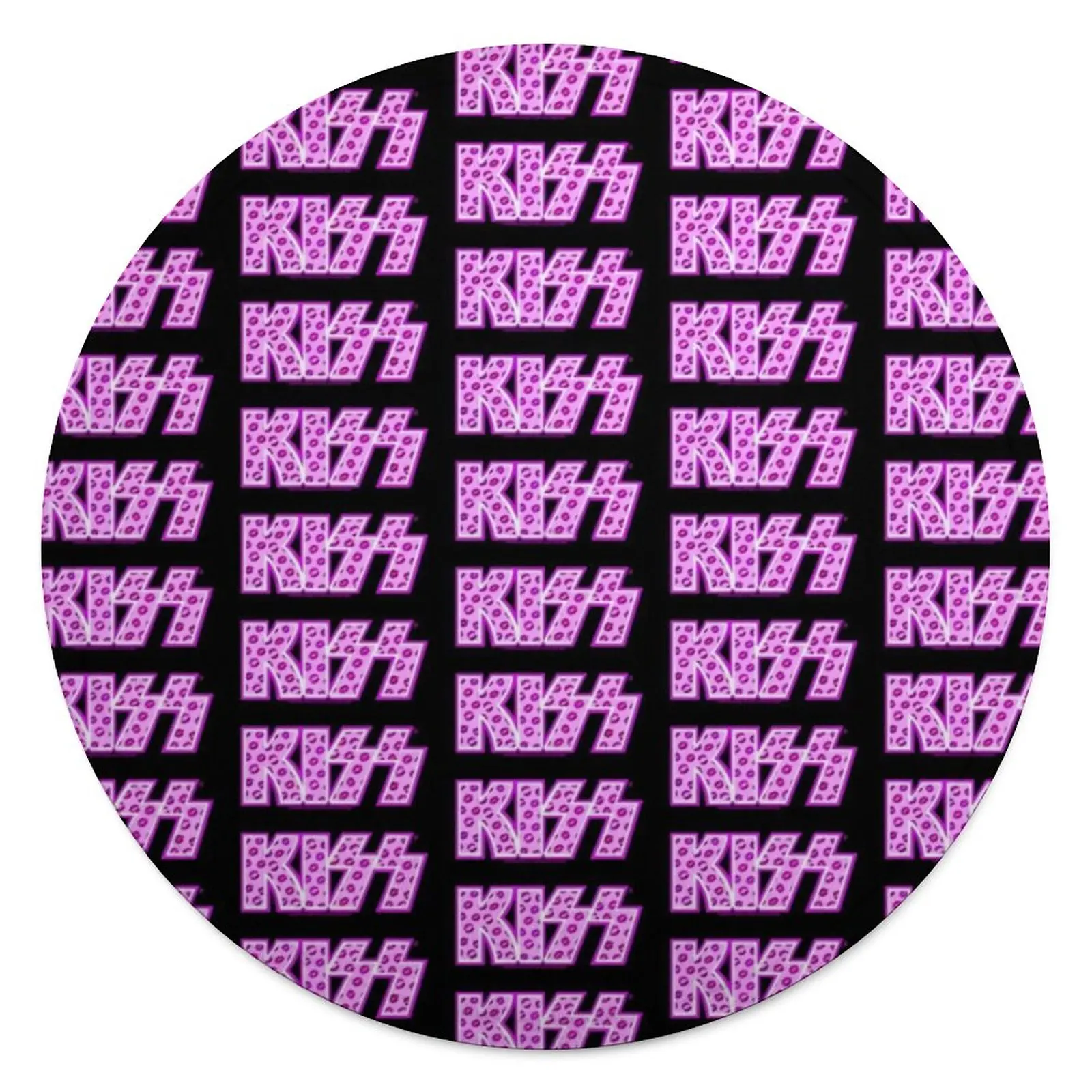 

Одеяло Kiss Band с принтом логотипа Pink Kiss, Мягкое Круглое одеяло для пикника, модное крутое флисовое покрывало