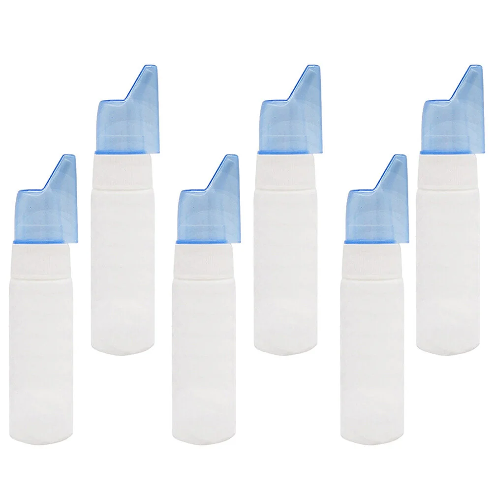 

6 Pcs 70ml Nasal Spray Device Mini Plastic Containers Travel Bottles Saline Small Empty Abs Wash Nose