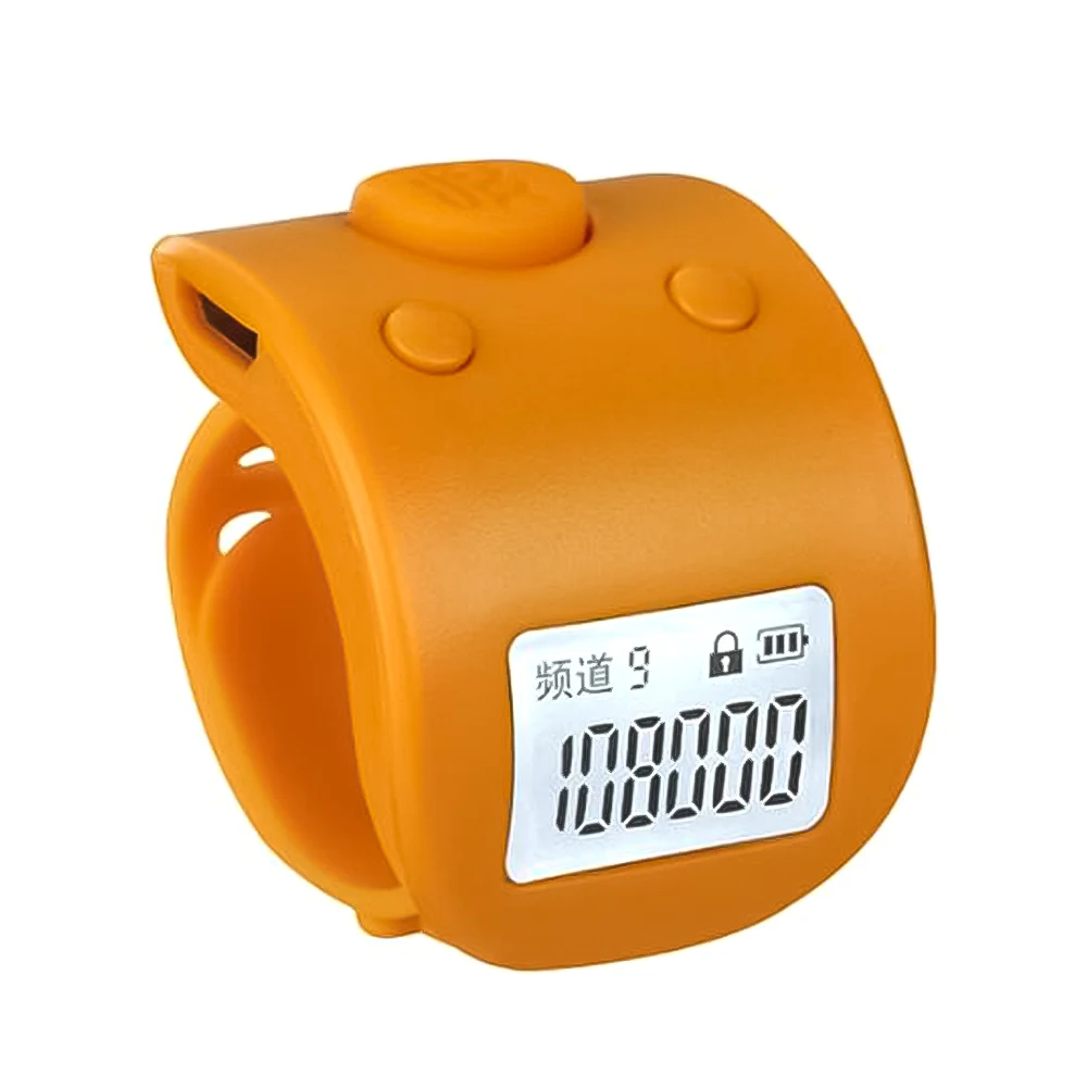 

LED Manual Ring-type Rechargeable Digital Display Counter Prayer Counters Clicker Silent Finger Counter for Sports Gift
