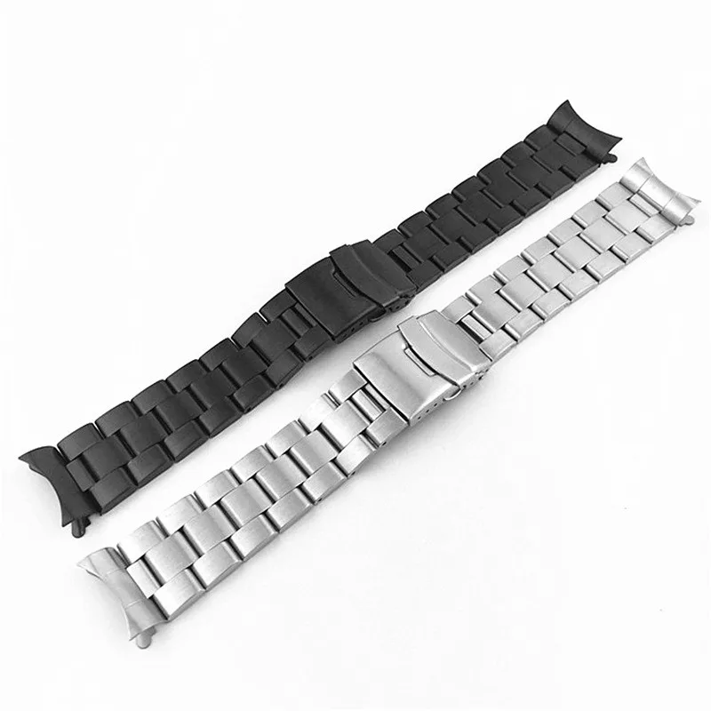 

18mm 19mm 20mm 21mm 22mm Stainless Steel Solid Brush Cruved End Oyster Watch Strap Band Bracelet Fit For SKX007 SKX009 Watch