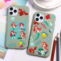 the little mermaid princess alice phone case for iphone 13 12 11 pro max mini xs 8 7 6 6s plus x se 2020 xr candy green cover
