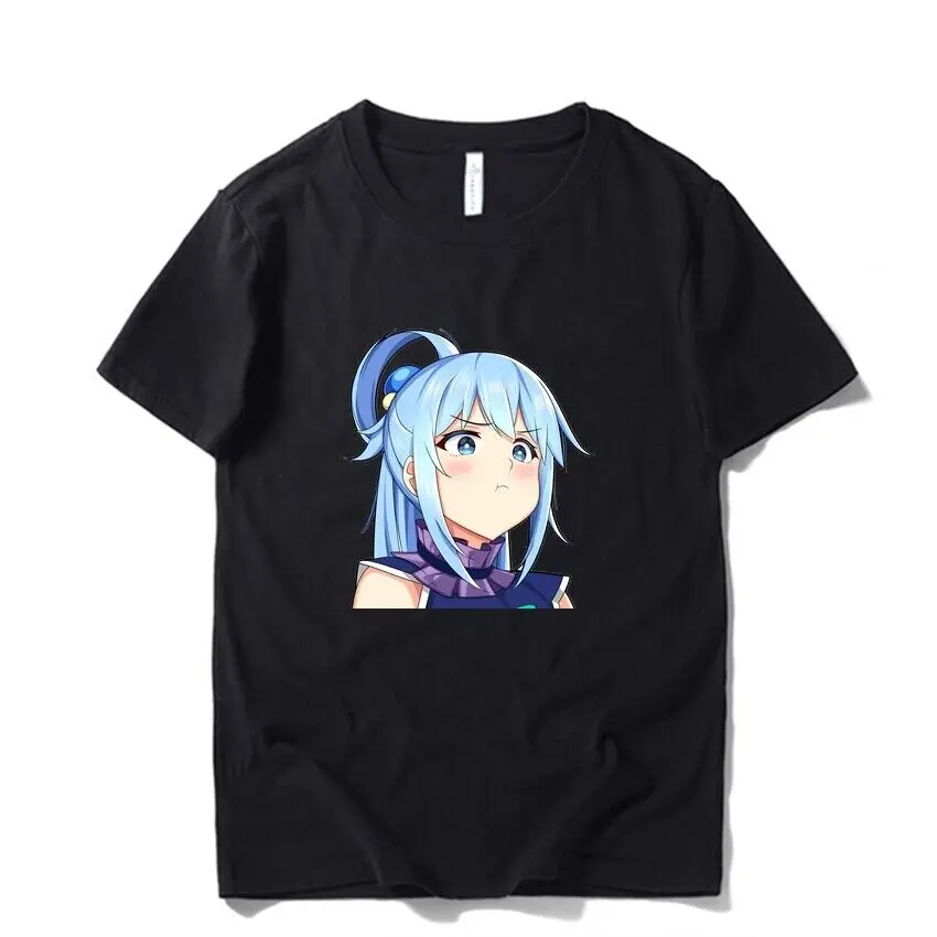 KonoSuba Aqua футболки унисекс с принтом 100% хлопок