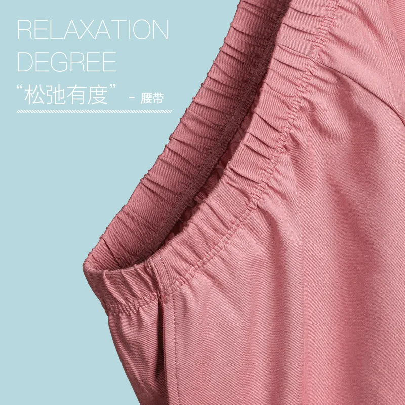 Ladies' Homewear Pajamas Suit Summer Pure Cotton Thin Short-Sleeved Casual Breathable New Five-Point Pants