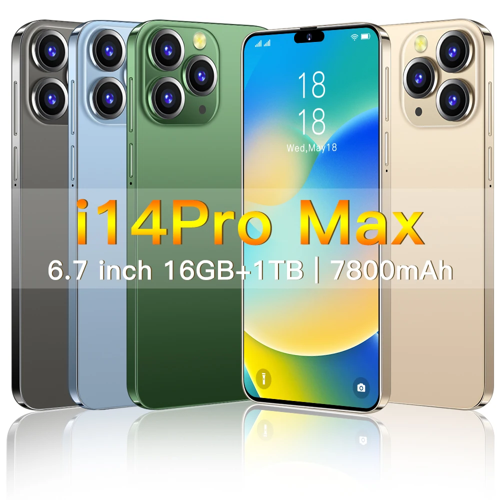 

Смартфон i14 Pro Max, 6,7 дюйма, 16 + 1T, 7800 мАч
