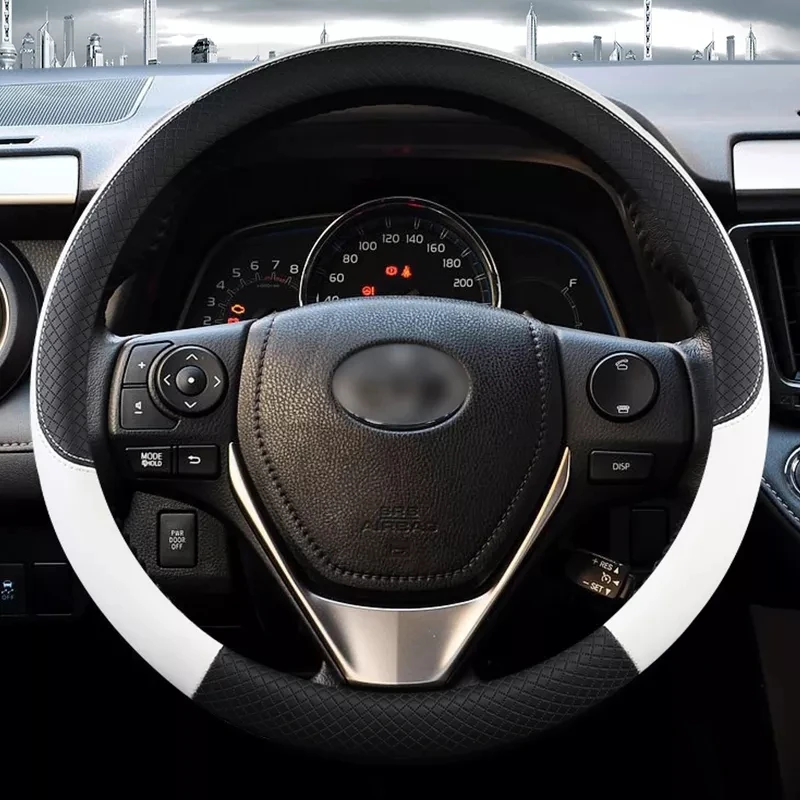 

Тюнинг автомобиля, чехол на рулевое колесо для Toyota Corolla Avensis Yaris Rav4 Hilux Auris 2013 2014 2015, автомобильные аксессуары