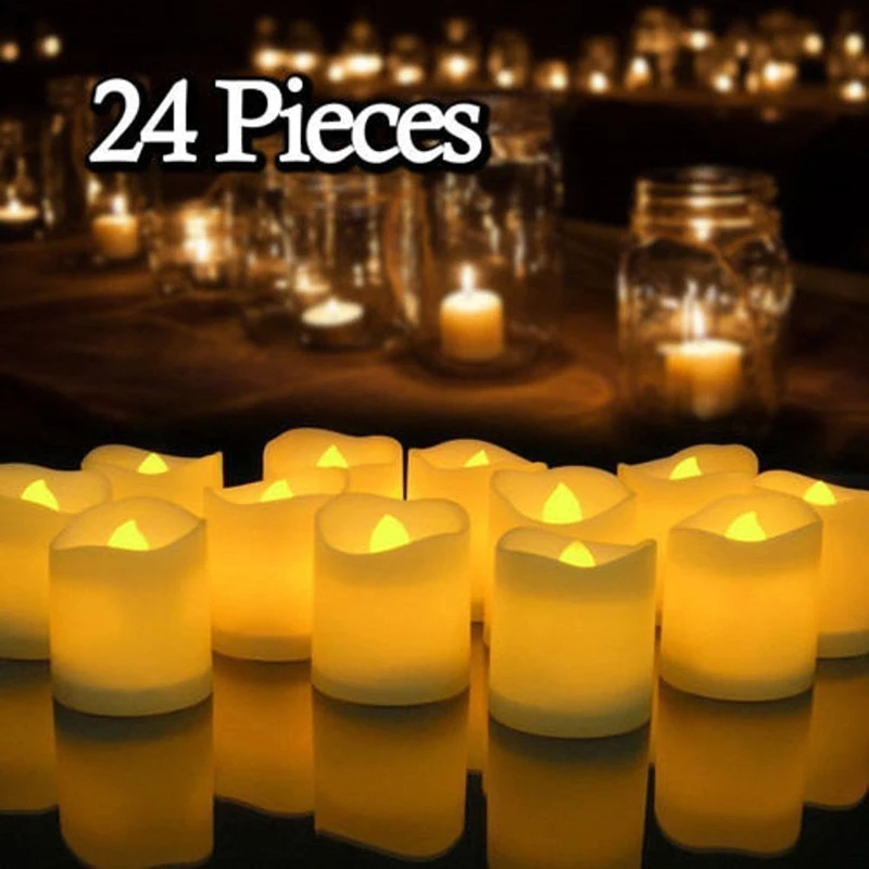 

Flameless Flickering Electrical LED Candle For Wedding Party Home Christmas Decoration Party Supplies Night Light With Battery