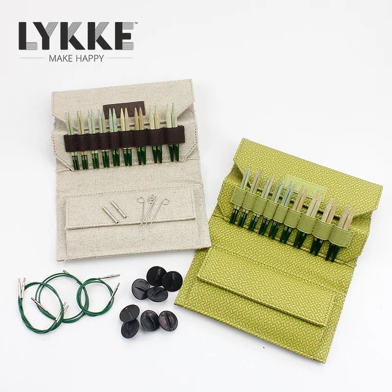 

Lykke Grove Bamboo 3.5" interchangeable Circular Knitting Needle Set