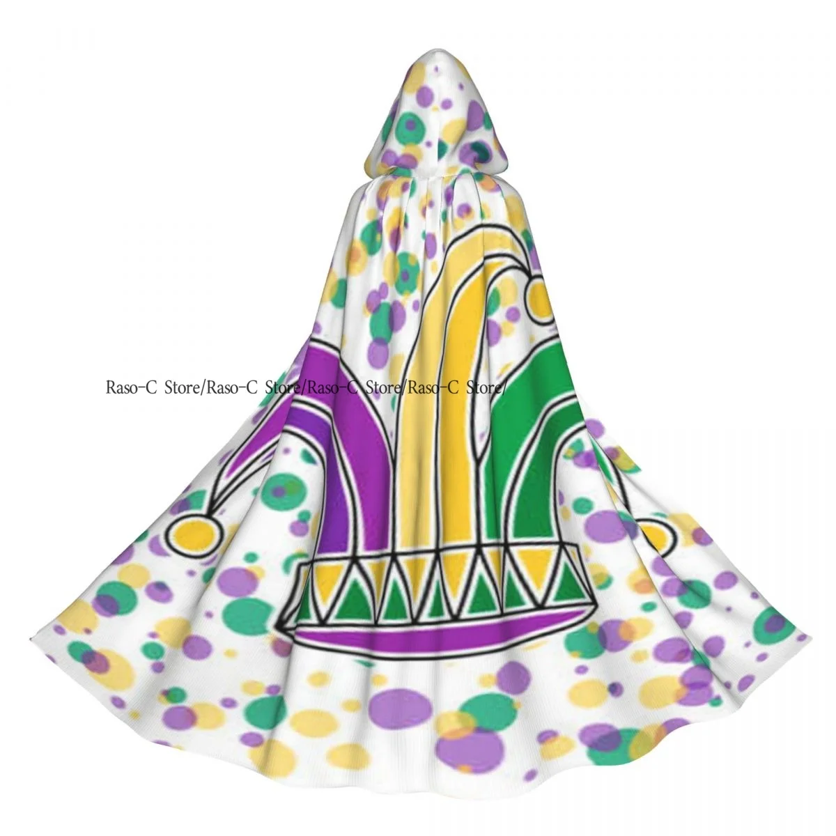 Плащ с капюшоном плащ унисекс карнавальный плакат Марди Гра вампира накидка