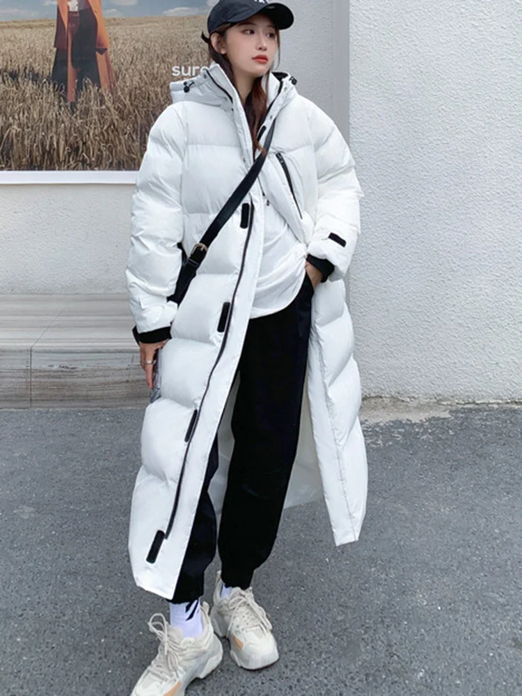

2023 Winter Warm Parka Long Women's Down Jacket Snow Coat Women Hooded Jacket Thicken Warm Elegnat Female Windproof Outwear