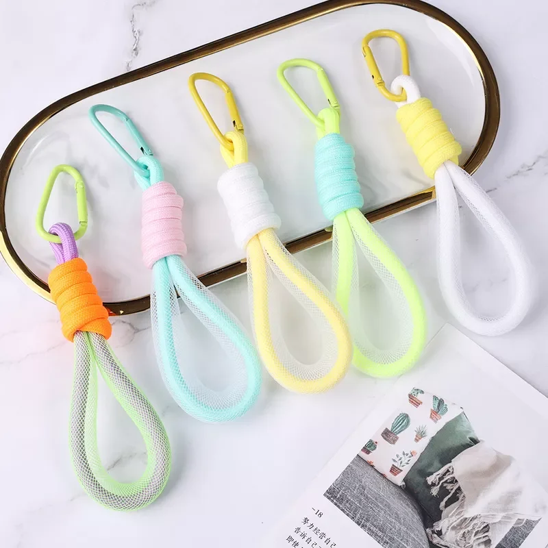 

Lanyard Two-color Buckle Fluorescent Color Phone Strap Bags Ornaments Rope Pendant Universal Phone Charm Keychain