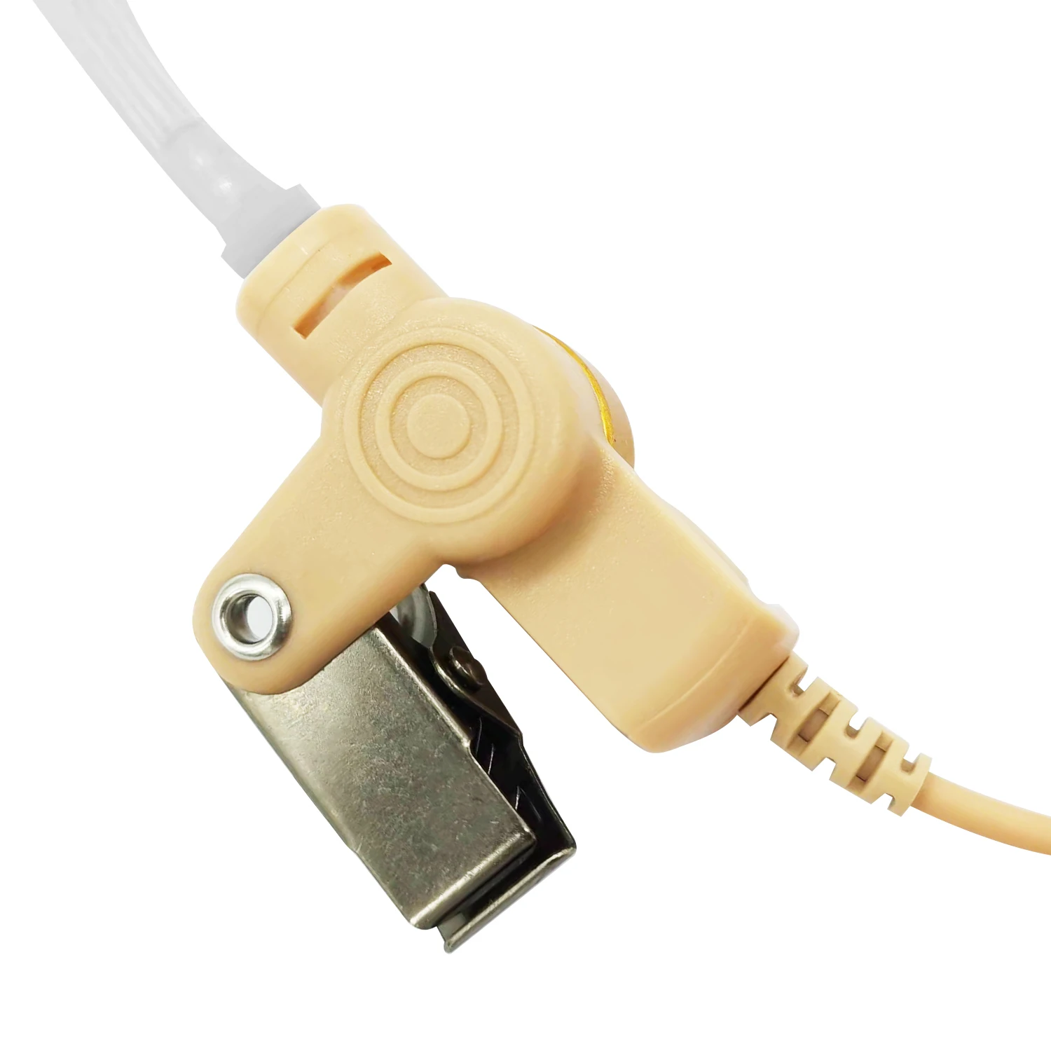 ICCL Beige 3.5mm 1 Pin Surveillance Kit Listen Only Earpiece Walkie Talkie Acoustic Tube Headset Earphone for Two Way Radio
