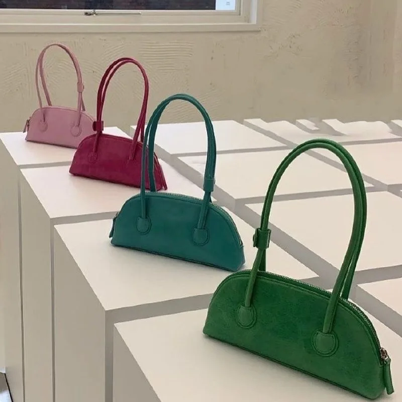 Fashion Luxury Shoulder Bags Women Underarm Bag PU Summer Simple Students Daily Casual Handbags OL Korean Style Chic Shell bags