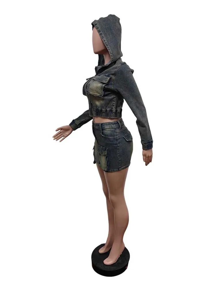 Женский джинсовый комплект Y2K NoEnName_Null