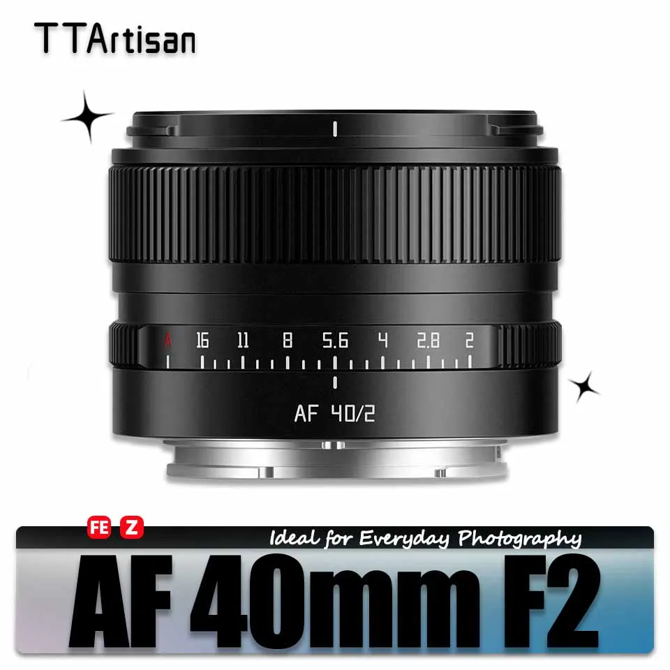 Фото TTArtisan AF 40 мм F2 Полнокадровый объектив с большой диафрагмой для фотосъемки людей с Sony E Fujifilm XF Nikon Z L-mount №1