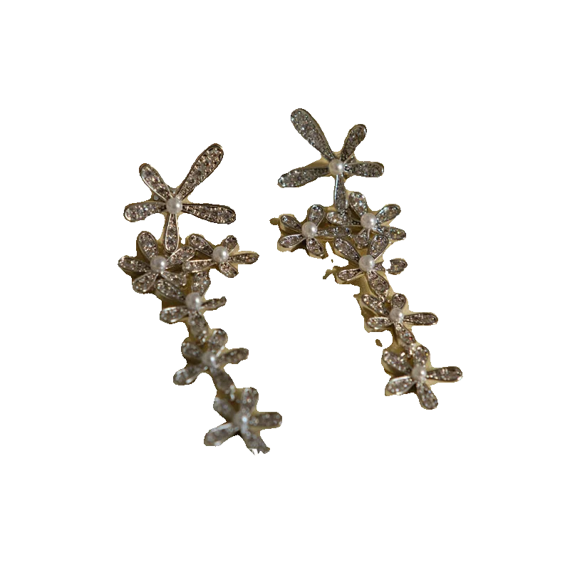 2024 свадебное новое высококачественное платье из медовой пряжи серьги с цирконом