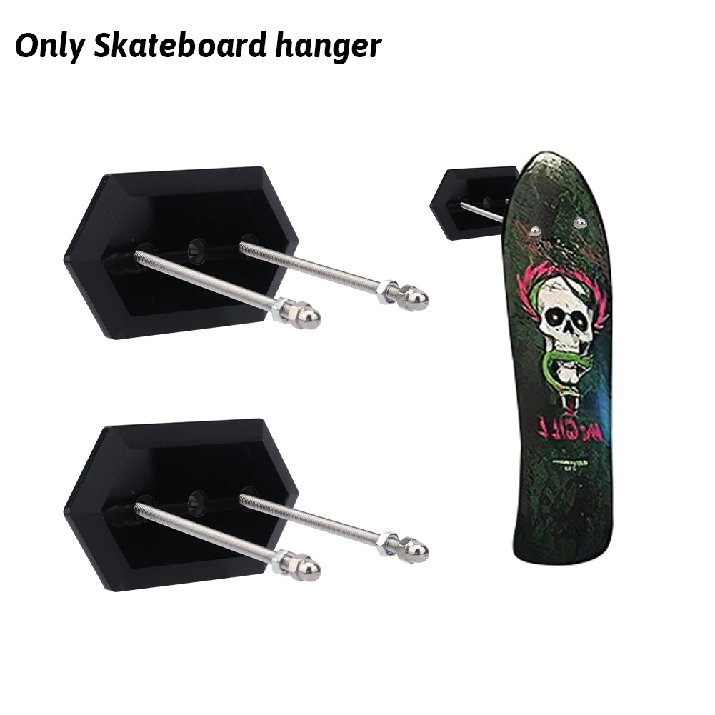 

2pcs Garage Wall Mounted Display Rack Space Saving Acrylic Universal Storage Heavy Duty Adjustable Skateboard Hanger Durable