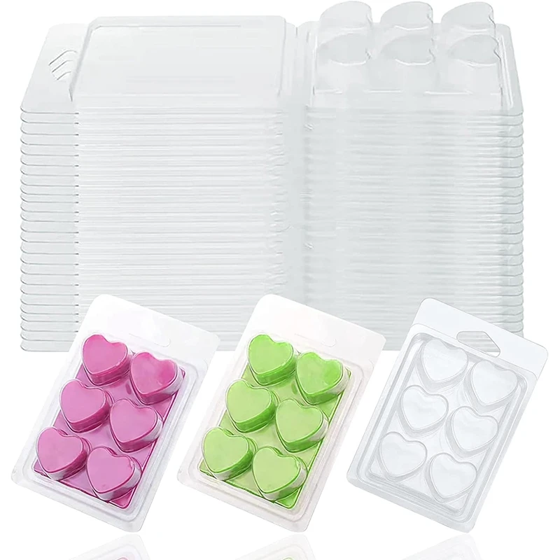 

Wax Melt Clamshells Molds,Wax Melt Clamshells Wax Melt Love Heart Tray Containers For Wickless Wax Melt Candles