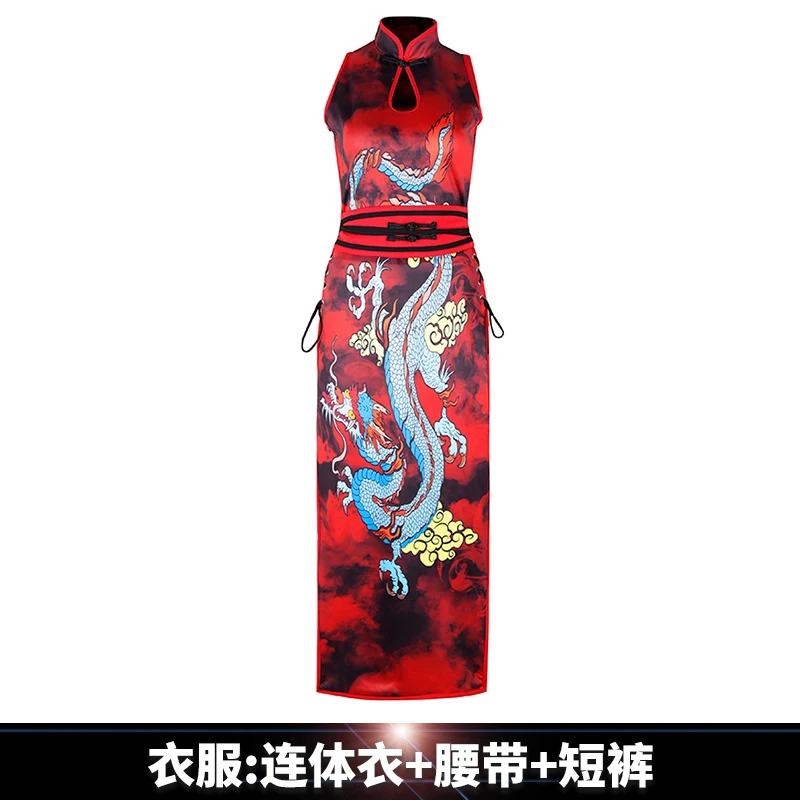 Костюм для джазовых танцев в китайском стиле женщин новый костюм хип-хоп одежда