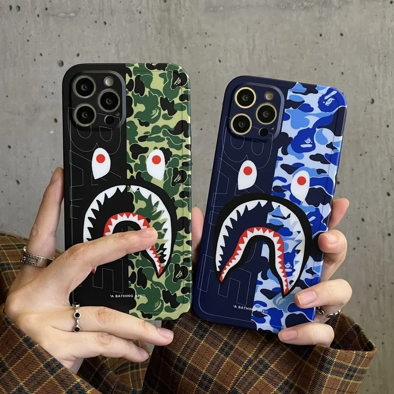 

Street Fashion Camouflage Shark Phone Cover for IPhone 7 8 14 Plus 11 12 13 14 Pro X XR XS Max Shockproof Case for IPhone 14