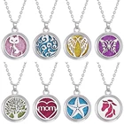 Ожерелье сделай сам для ароматерапии открытый медальон ювелирные изделия Духи Эфирное масло подвеска-диффузор магнитное ожерелье из нержавеющей стали с ароматической коробкой