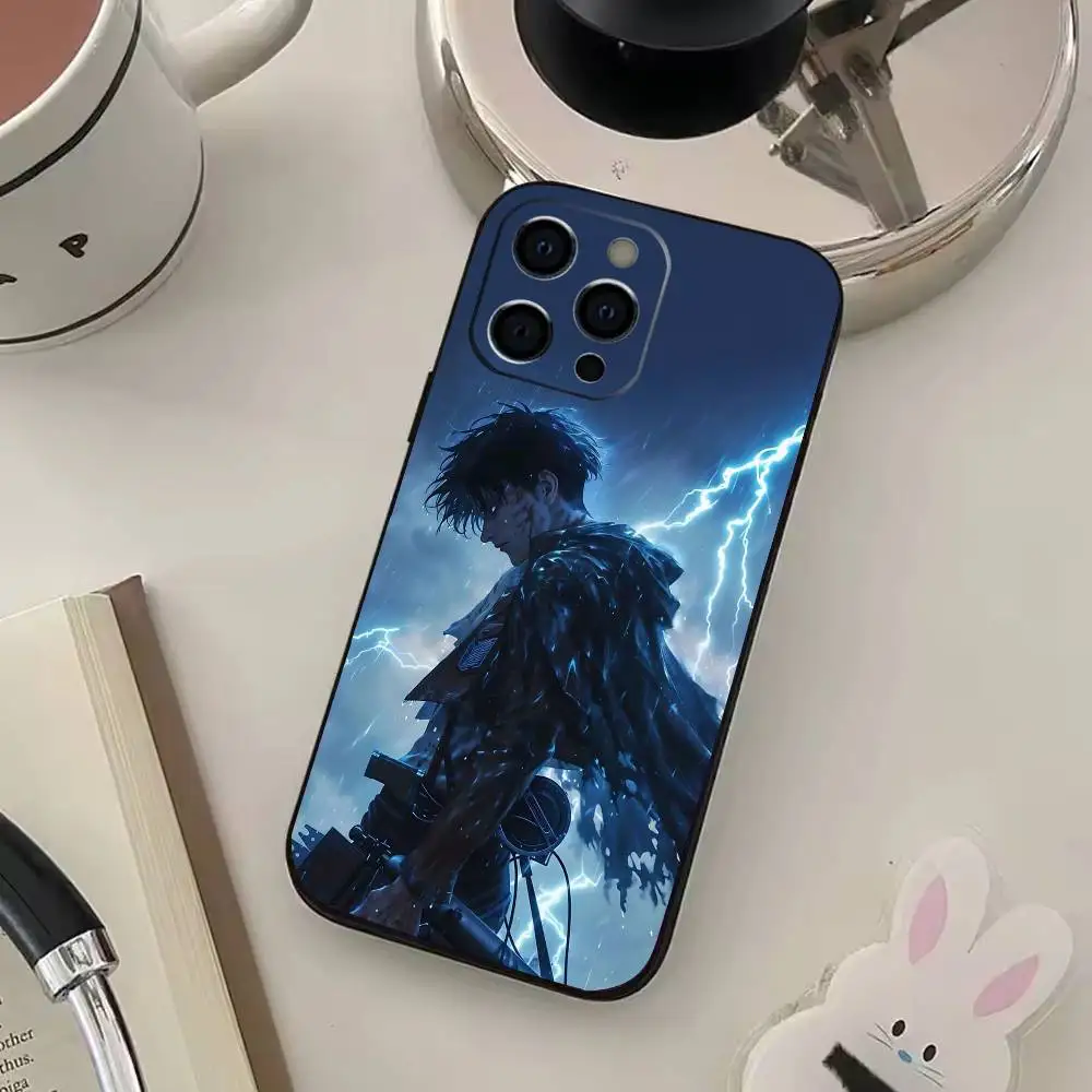 Чехол для телефона L-Levi A-Ackerman из аниме «Атака Титанов» для iPhone 17, 16, 15, 14, 13, 12, 11 Plus, Pro Max, XS, мягкий силиконовый черный чехол (art.: 3920dbabbe290) - 3920dbabbe290