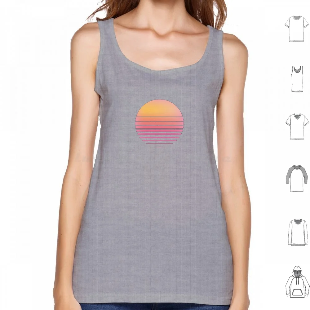 

Vaporwave Sun-Outrun / Synthwave / Retro Tank Tops Vest Sleeveless Miami Retro Retrowave Synth Synthwave Sun Sunset Sky Pink