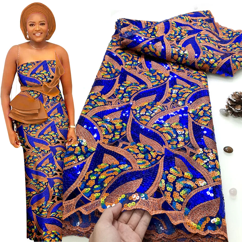 Дешево Bestway модная африканская кружевная ткань ручной работы 5 ярдов 2022 Высококачественная нигеривечерние няя вышивка блестками французская Тюле... Цена Bestway модная африканская кружевная ткань ручной работы 5 ярдов 2022 Высококачественная нигеривечерние няя вышивка блестками французская Тюле...