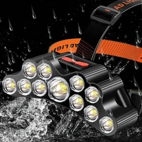 led headlamp usb rechargeable headlight muiti light resources flashlight waterproof for fishing hunting camping torch