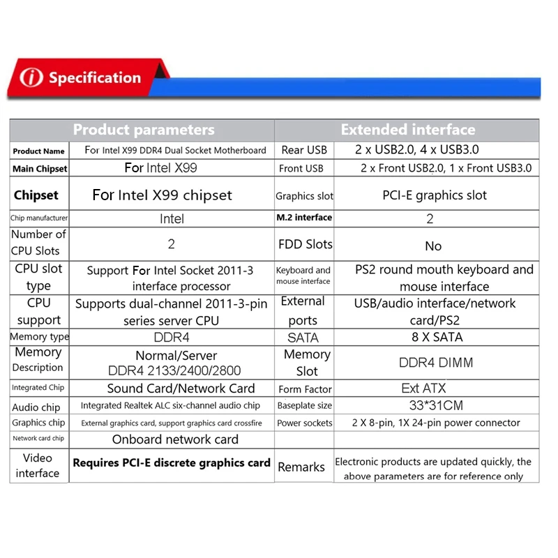Материнская плата X99 с двумя разъемами + 512 Гб NVME SSD DDR4 16 ECC ОЗУ кабель SATA PCI-E 16X LGA 2011