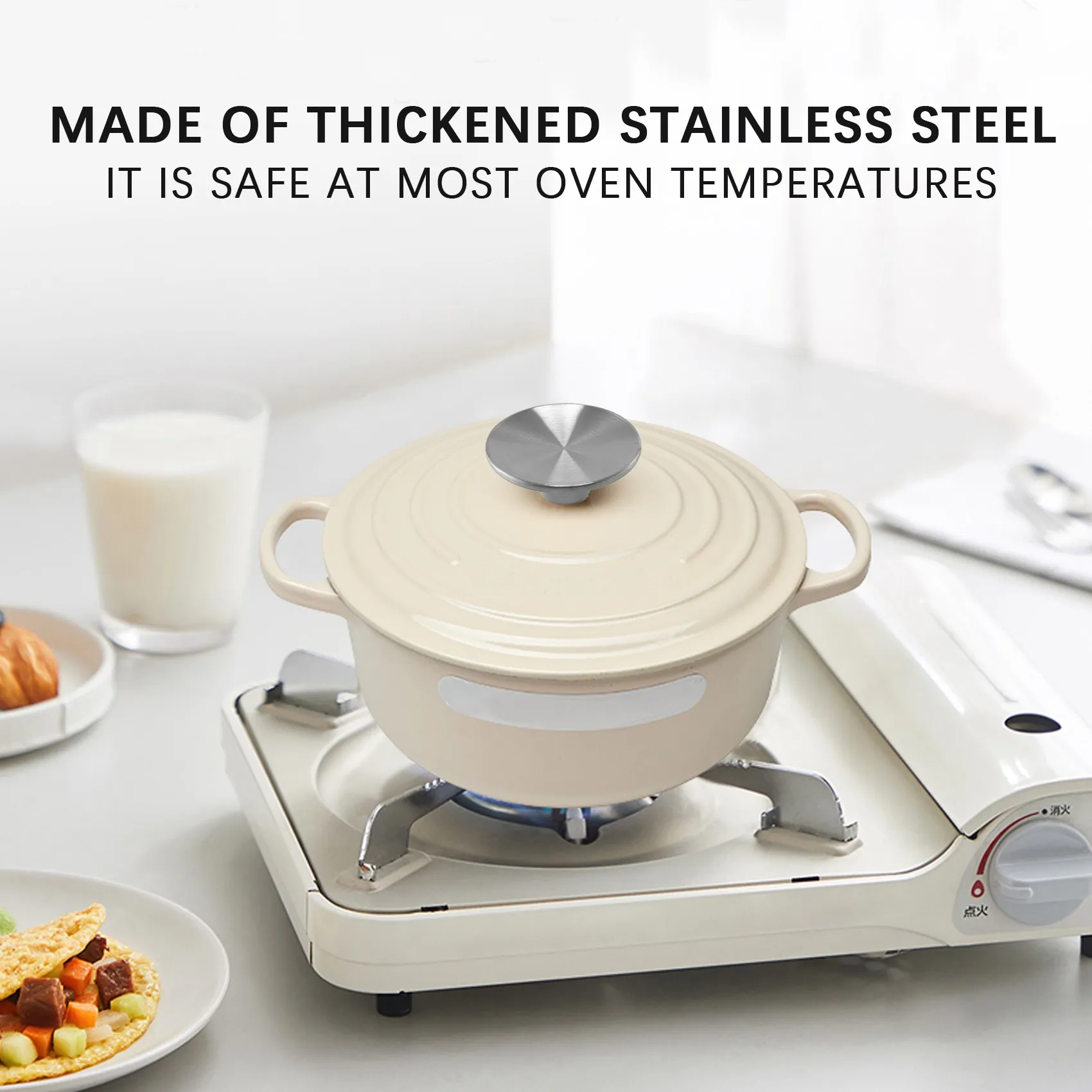 2 шт. голландская ручка для духовки сменная крышки кастрюли из нержавеющей стали