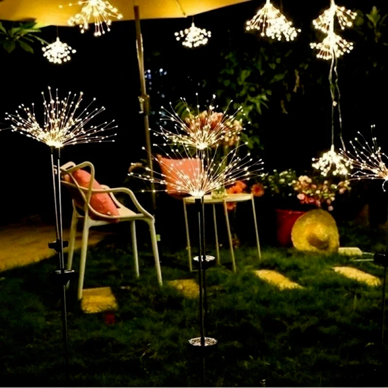 

Waterproof Garden Decoration Outdoor 90/120/150LED Firework Solar Lights Outdoor Landscape Lighting Lawn Pathway Solar Lamp