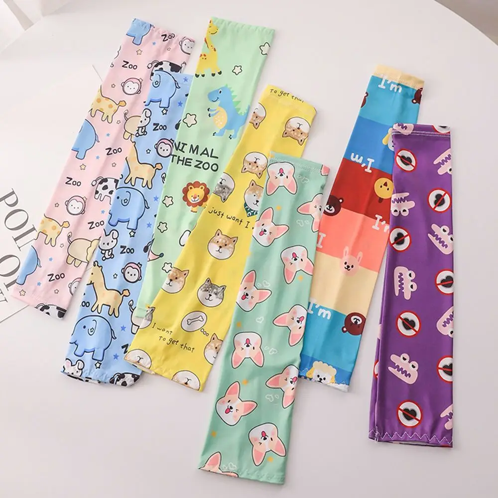 

2pcs Cool Anti-UV Children Baby Kids Arm Sleeves Elbow Cover Sun Protection Ice Silk