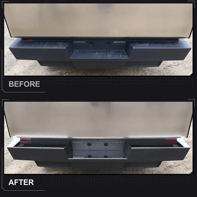 Аксессуары для киберриантажівки 2024 2023 защита заднего бампера из нержавеющей