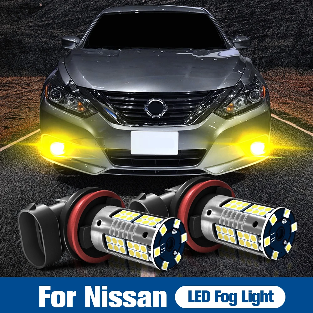 

2x LED Fog Light H8 H11 H16 Canbus For Nissan Terrano Tiida X-Trail T30 T31 T32 Versa Frontier Quest Sentra Xterra Titan Armada