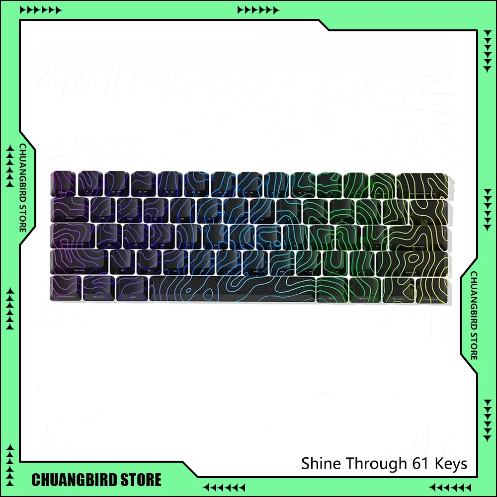 Новая топографическая версия XVX IMD-Tech 61/84/118 колпачки для клавиш OEM-профильный узор